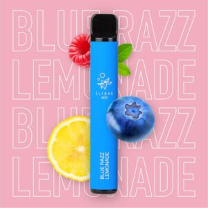 ELFBAR 600 BLUE RAZZ LEMONADE Einweg E-Zigarette Nikotinfrei 600 Züge