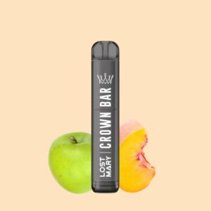 Crown Bar E-Zigarette 20 mg/ml Nikotin 600 Züge by AL Fakher x Lost Mary - Peach Green Apple