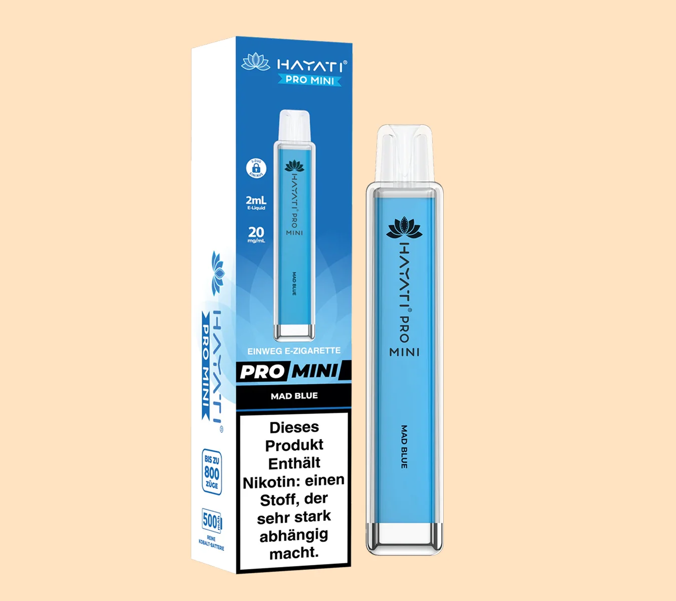 elfbar elfa master akku HAYATI Pro Mini 800 - Blue Man - Einweg Vape main image 1